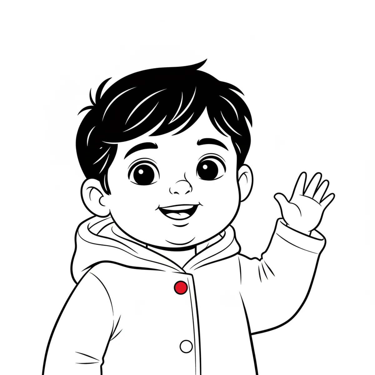 Black & white line art — sample illustration